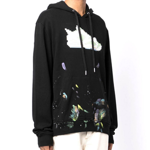 Sweat-shirt à capuche de luxe pour homme, 100 % coton épais, broderie personnalisée, tissu polaire d'hiver de qualité supérieure pour un confort optimal, teinture unie - Product Image 3