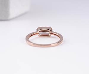 Fancy Color Lab Diamond Engagement <b>Ring</b> 14K Solid Gold Bezel Setting Lab Grown Brown Cushion Diamond Unique Hand Engraved <b>Ring</b> - Product Image 4