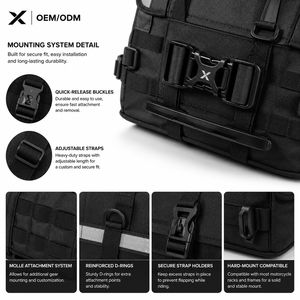 X Custom Waterproof Motorcycle Saddle Bags Oxford Pannier Luggage Tail Bags OEM ODM Motorcycle Touring Storage Bags - Product Image 4
