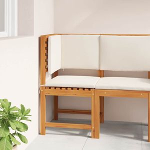 Chaise de jardin en bois d'acacia massif 19,69 x 19,69 x 35,83 pouces marron - Sièges d'extérieur élégants - Product Image 3