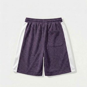 Shorts décontractés pour hommes avec logo personnalisé, empiècements contrastants et cordon de serrage, coupe décontractée, style streetwear, mode estivale, doux, respirant, athlétique et de détente - Product Image 2