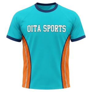 Unisex Teal Orange Sublimation Netball Jersey <b>Polyester</b> Athletic Sports <b>Shirt</b> Side Panel Piping Team Training Match Wear - Product Image 1