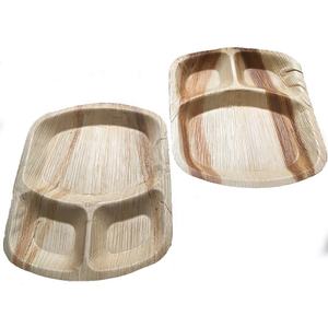 Premium Areca Palm <b>Plates</b> Heavy Duty <b>Disposable</b> Tableware with Leak Proof Oil Resistant and Heat Resistant Design for Hot and Co - Product Image 3