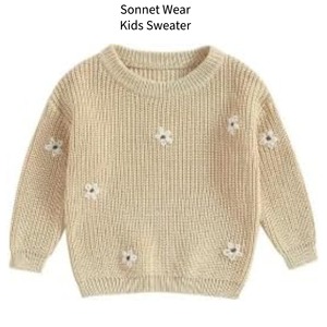 Pull en tricot 100% coton unisexe pour enfants, hauts mignons - Product Image 5