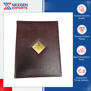 Suministro Directo de Fábrica, Carpeta de Menú de Restaurante de Cuero PU de Alta Calidad, Opciones de Diseño de Logotipo Personalizado, Pedidos al por Mayor - Nexgen Exports - Product Image 3