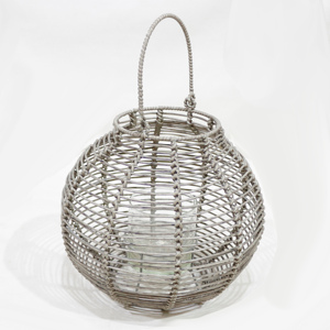 โคมไฟหวายทำมือจากโรงงานอาร์เท็กซ์ ดงตะปั๊ก สไตล์วินเทจ โบโฮ สำหรับตกแต่งภายในและภายนอกอาคาร รุ่น CH3624A-1GY เหมาะสำหรับตกแต่งงานอีเว้นท์ - Product Image 1