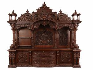 Mandirs de Pooja de Gran Tamaño, Armarios de Almacenamiento para Templos en Casa, Madera de Teca, Diseño Moderno Personalizado, Color Personalizado, India DST EXPORTS - Product Image 5