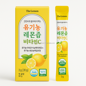 Jugo de Limón Orgánico en Barra, 15g, 14 Sobres, Concentrado Prensado en Frío, Vegano, Natural, Mejora la Inmunidad, Adultos, OEM, Corea - Product Image 1