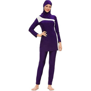 Traje de Baño Musulmán Burkini Personalizado OEM ODM de Alta Calidad, Talla Grande, Estampado, Bajo MOQ, Diseños de Ropa - Product Image 3