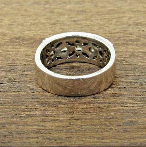 Five Stone Bezel <b>Set</b> Princess Cut Gold Plated 925 <b>Sterling</b> <b>Silver</b> Wedding Groom <b>Ring</b> Iced Out Design Anniversary Gift for Him - Product Image 2