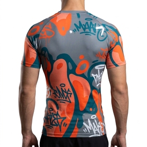 T-shirt de compression à manches courtes pour homme, style Bape, vêtements de sport, fitness, athlétisme - Product Image 2