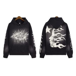 Sweat-shirt à capuche unisexe en molleton de coton brodé et imprimé sur mesure, style urbain, collection automne, directement de l'usine - Product Image 6