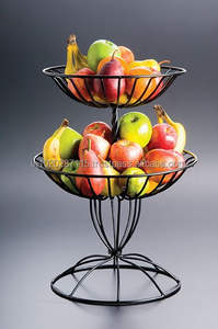 Panier de fruits ovale en fer fait à la main finition rustique idéale pour décorer ou organiser des fruits dans la cuisine - Product Image 6