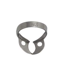 Pinza para dique de goma Fig.W3 de acero inoxidable, autoclavable, resistente al óxido, con agarre ergonómico, certificación CE, instrumentos para dique de goma Clase I - Product Image 1