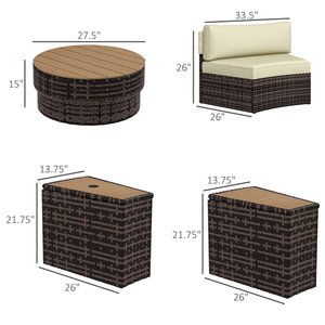 Set da Pranzo per Esterni in Ferro e Legno, Arredamento da Giardino per Cortile - Collezione di Mobili da Patio - Product Image 3