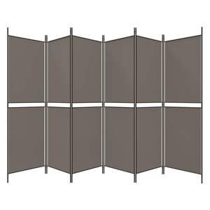 Divisorio in tessuto antracite a 6 pannelli 118.1 schermo e divisorio "x 86.6" - Product Image 5