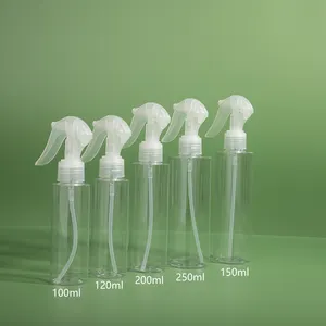 100ml 120ml 150ml 200ml 250ml Vazio Névoa Plástica Spray Garrafas Recarregáveis PET Plastic Trigger Spray Garrafa