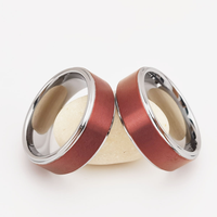 Bague en carbure de tungstène argenté avec incrustation centrale rouge sablée, alliance étagée de 8 mm pour femmes et hommes, bijoux tendance en gros