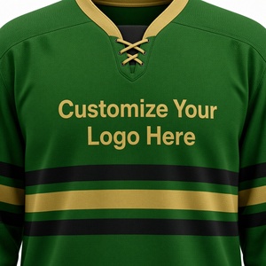 Personnalisez votre maillot de football à étiquette privée unisexe vert et or, sublimé, manches longues, col en V, antibactérien, uniformes imprimés en 3D - Product Image 2