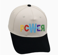 Casquette de baseball trucker color block tendance avec logo brodé personnalisé, visière contrastante, réglable, style streetwear décontracté