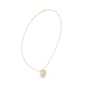 Collier pendentif carré en or avec diamant de laboratoire – Collier minimaliste géométrique pour femme, idéal au quotidien - Product Image 1