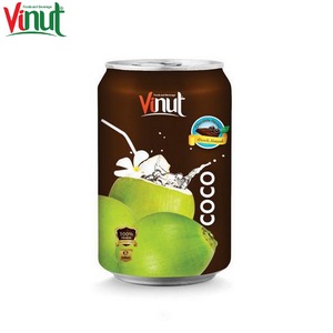 Lata de 330ml (enlatada) agua de coco con chocolate personalizado OEM Private Label Company Fresh Cool natural Glucosa - Product Image 1