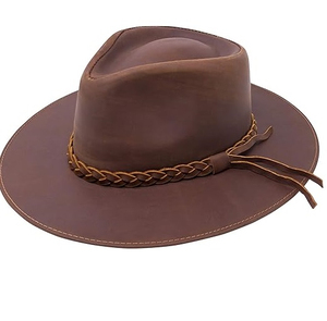 Chapeau de cowboy en cuir personnalisable de haute qualité - Nouveau chapeau de sport tendance, faible MOQ, taille adulte pour homme, en vente - Product Image 3