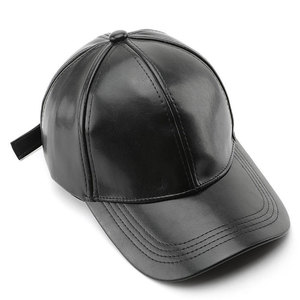 Nouvelle casquette de baseball en cuir PU imperméable pour adultes, couleur unie vintage, logo personnalisé, utilisation quotidienne, sports de plein air, protection solaire - Product Image 1
