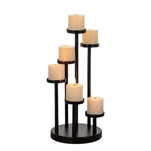 Nordic Style Twisted Metal Candle Stand Handcrafted Wrought Iron Pillar Candlestick for Restaurant Hotel Wedding Decor - Product Image 3