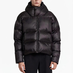 Wholesale Men's Hooded Long Patchwork Travel Puffer <b>Jacket</b> Lightweight <b>Packable</b> Breathable Eco-Friendly Winter Factory Price - Product Image 2