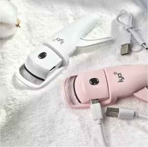 Iyi <b>Heated</b> Eyelash Curler <b>USB</b> Rechargeable White Pink Plastic Warm Curling Tool Made in KOREA - Product Image 1