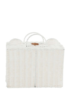 Elegant Rattan Basket <b>Suitcase</b> Handmade Woven Kids <b>Storage</b> Basket Toy Organizer Decorative Carry Basket Bag Nursery Room Decor - Product Image 6