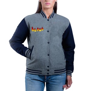 Chaquetas Varsity para Hombre, 100% Lana, Calidad Premium, Diferentes Colores y Tallas Disponibles, Estilo Casual con Cuello Alto para Invierno - Product Image 1