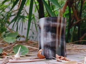 แก้วมักทำจากเขาควายขัดเงาเป็นมิตรกับสิ่งแวดล้อมพร้อมขอบทองเหลือง - Product Image 4