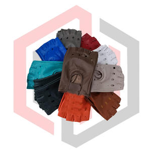 Gants de conduite sans doigts pour femmes, plusieurs couleurs, en cuir, antidérapants, respirants, anti-coupure, antistatiques, réglables - Product Image 3