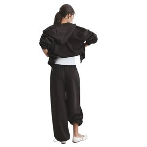 Black Women's <b>Zip</b>-Up Hoodie Sweatshirt, Full <b>Zip</b> <b>Hooded</b> Jacket, Casual Fleece Hoodie, Long Sleeve Comfortable Streetwear Outerwe - Product Image 2