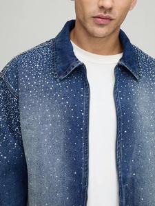 <b>Denim</b> Cotton Fabric Jackets Manufacturer Pigment Washing Men's Slim <b>Denim</b> Jacket Casual Solid Color <b>Denim</b> <b>Coat</b> Mens Jeans Jacket - Product Image 6