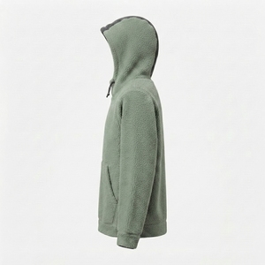 Sweat à capuche sportif pour homme, hiver, écologique, imprimé, en molleton technique, col rond, cordon de serrage réglable, 100% polyester - Product Image 2