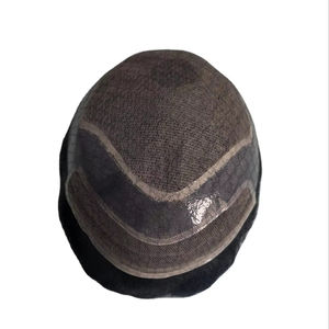 Taz Hair BD Prothèse capillaire frontale en dentelle pour hommes, cheveux humains Remy indiens, ondulation Water Wave, avec patchs centraux - Product Image 1