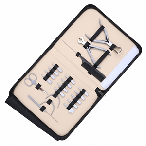 Kit d'application d'extensions capillaires en acier inoxydable, pince à micro-perles pour retrait de crimpes, outil pour extensions adhésives, coupe-keratine, crochet et boucle - Product Image 3