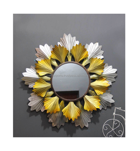 Miroir Mural Rond de Luxe pour la Maison, l'Hôtel, le Restaurant, Moderne, Doré, Couleur Personnalisée, Décoratif, Matériel Métallique de Haute Qualité, Mariage - Product Image 2