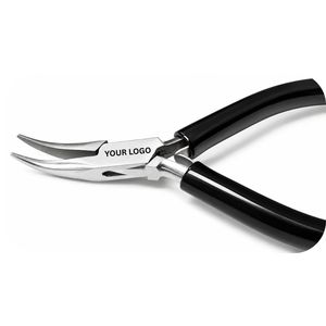 Customized Chain Nose <b>Pliers</b> 115mm Black Handle Silver Tip Jewelry Making Hand Tool Professional Quality - Product Image 2