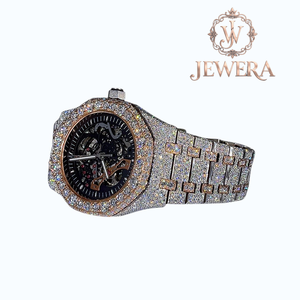 Export Quality Mossinate Elegant Gold and Silver Stainless Steel <b>Watch</b> Genuine Diamond Detailing <b>for</b> a Luxurious Look and Feel - Product Image 5
