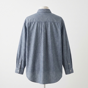 Chemise habillée homme 100 % coton popeline à manches longues avec poche unie, respirante, idéale pour le printemps - Product Image 2