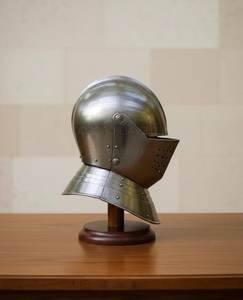 Casque de chevalier médiéval portable avec visière, armure entièrement en acier pour reconstitution historique, cosplay, cadeau - Product Image 5