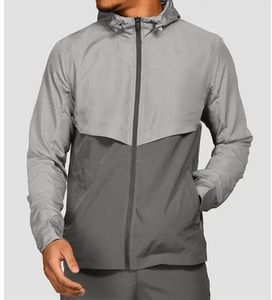 Survêtement coupe-vent pour homme avec logo personnalisé, 100% nylon, respirant, ensemble deux pièces sur mesure - Product Image 3