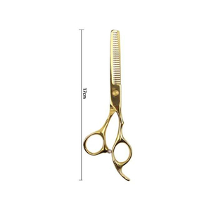 Kit de ciseaux de coiffure et de ciseaux à effiler en acier inoxydable pour barbier, avec étui zippé - Product Image 5