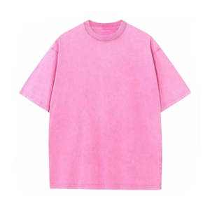 Colección de Camisetas Vintage Lavadas, Camisetas Casuales de Manga Corta de Algodón con Acabado Lavado al Ácido, Impresión de Logotipo Personalizado y Premium - Product Image 1