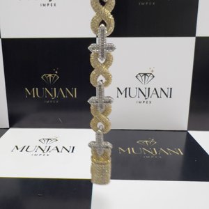 IGI Certified VVS Moissanite Diamond Hip Hop Style Gold Plated Fine Chain & Link Bracelets <b>for</b> <b>Men</b> S925 <b>Silver</b> Fine Jewelry - Product Image 6