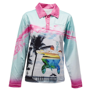 Chemise de pêche personnalisée avec logo OEM, vêtements de pêche en polyester respirant à séchage rapide, protection UV, manches longues, pour la pêche en plein air - Product Image 4
